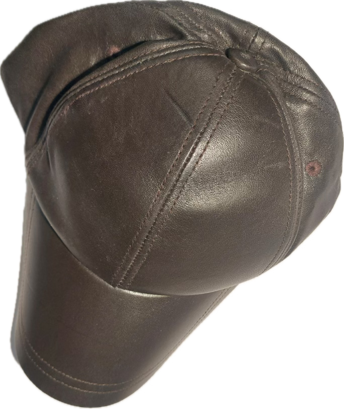 Baseballcap mocca Leder